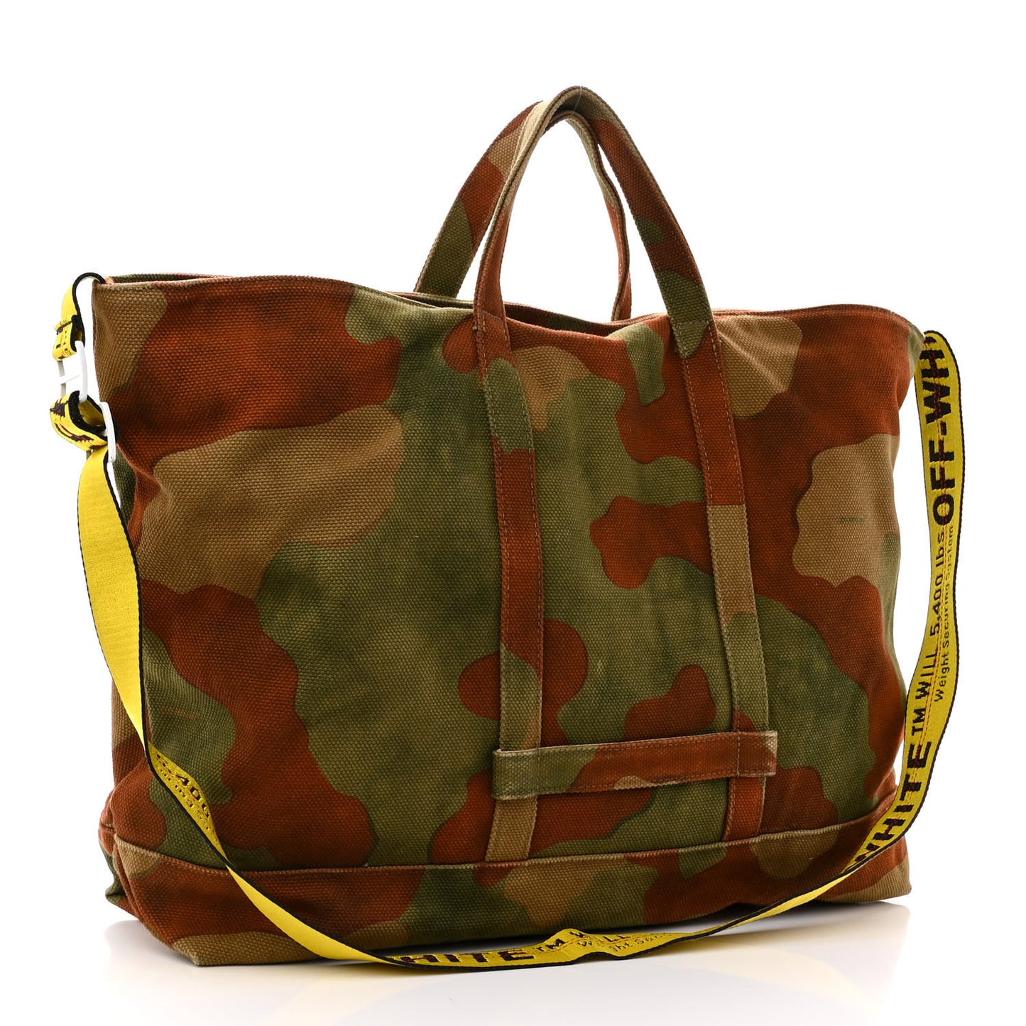 Polyester Striped Diag Camouflage Tote Multicolor