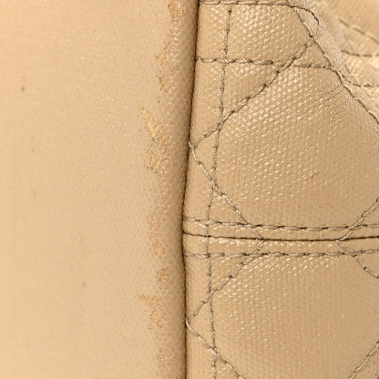 Christian Dior Coated Canvas Cannage Small Panarea Tote Beige 13 of 14