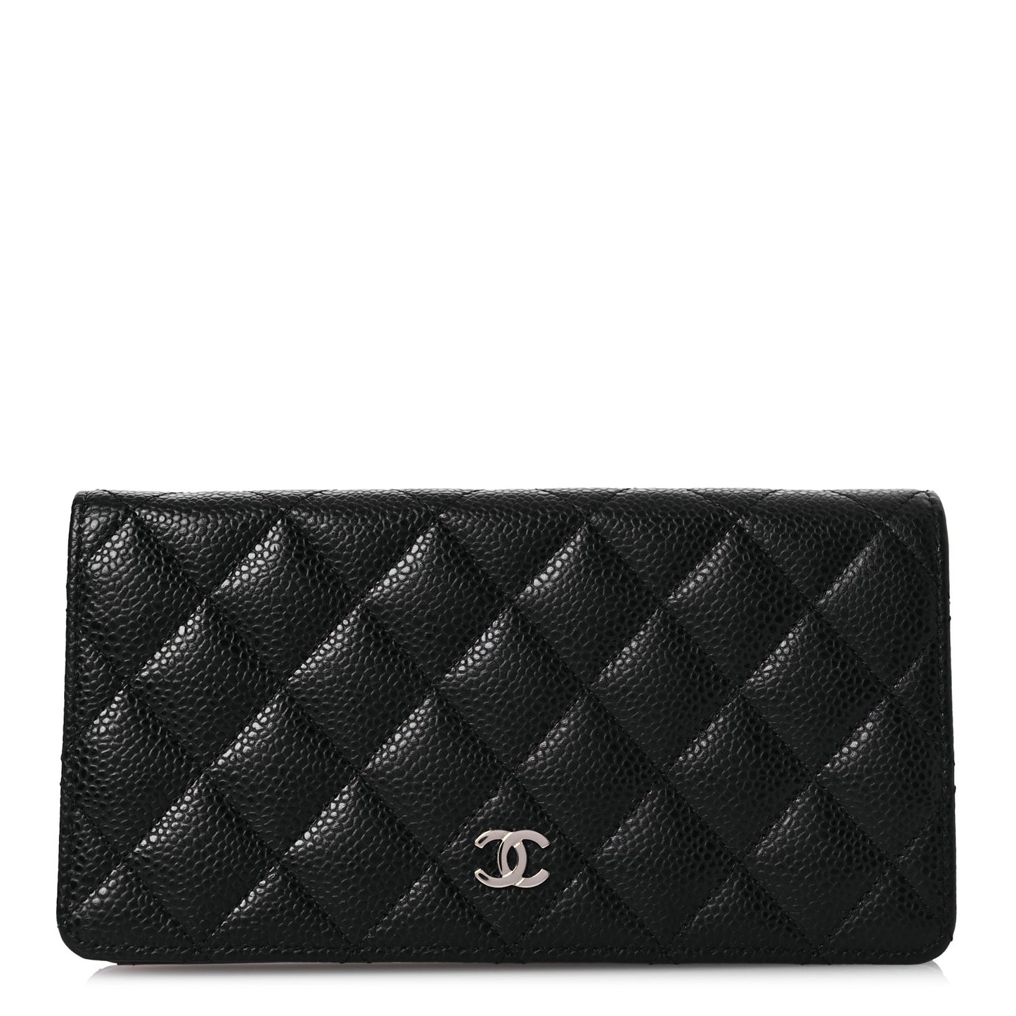 Caviar Quilted Yen Wallet Black
