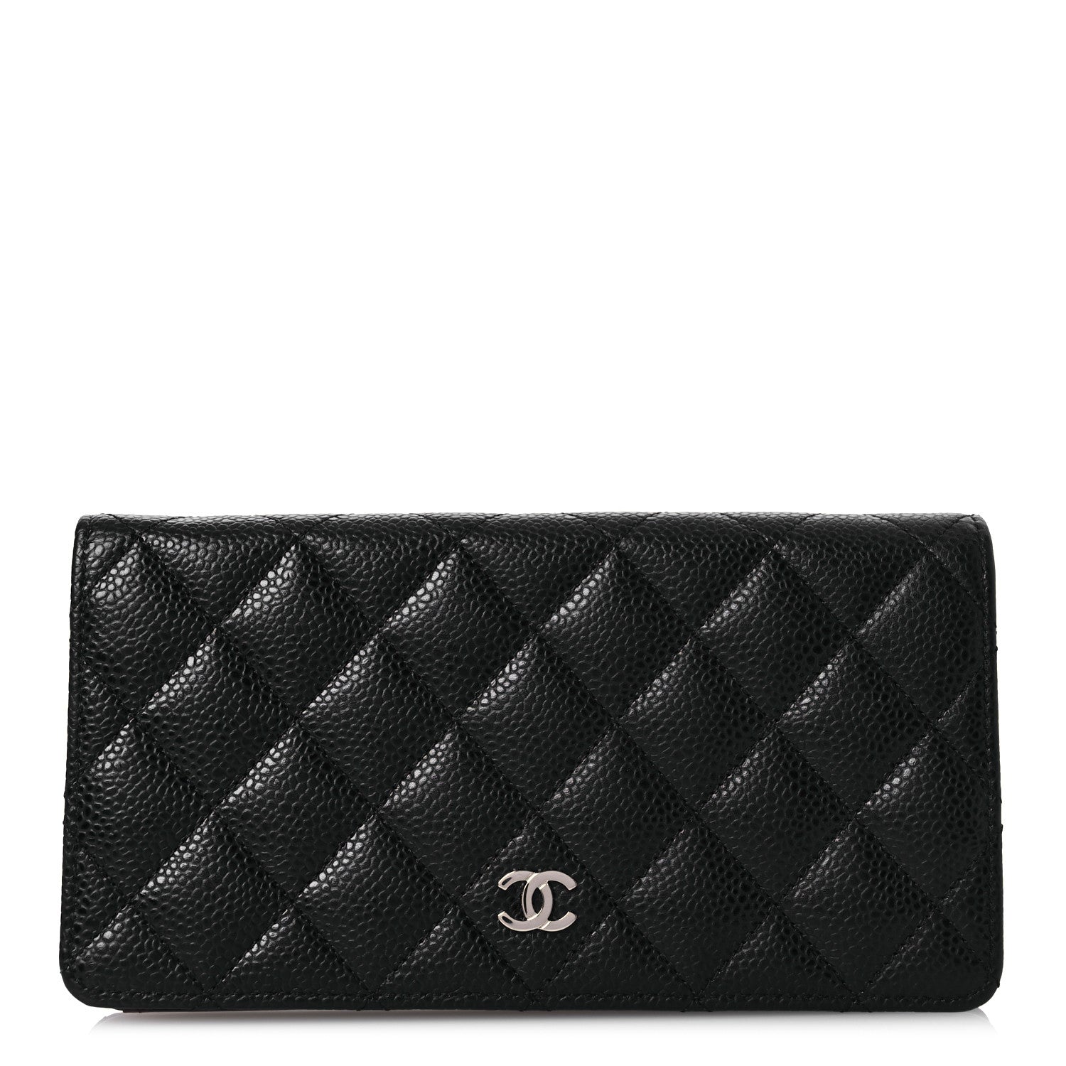 Chanel Caviar Quilted Yen Wallet Black 1 of 15