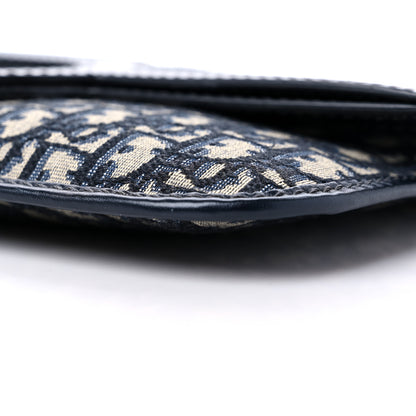 Christian Dior Oblique Fold Over Clutch Blue 8 of 10