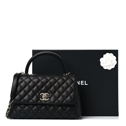 Chanel Caviar Quilted Small Coco Handle Flap Black 10 of 10