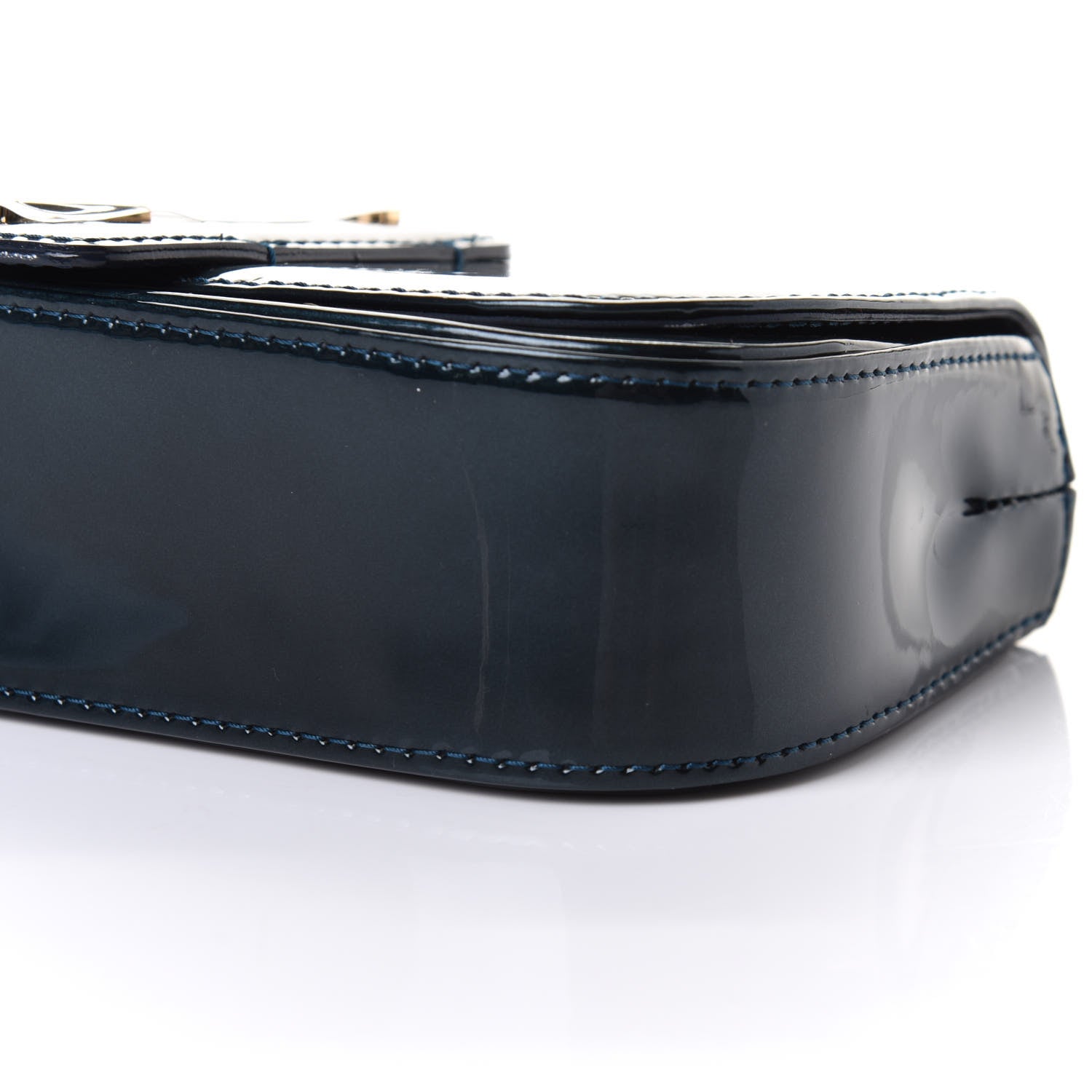 Louis Vuitton Patent Sobe Clutch Blue Nuit 9 of 9