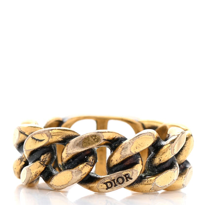 Christian Dior Metal Danseuse Etoile Chain Ring L Gold 3 of 5