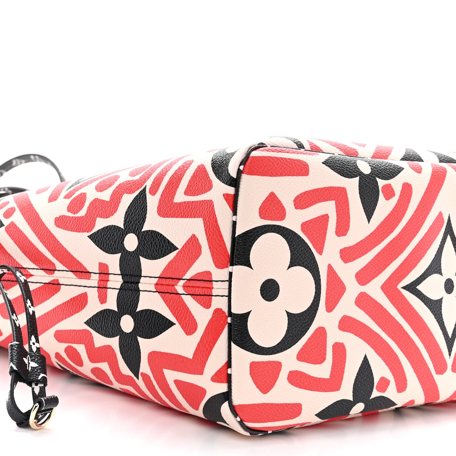 Louis Vuitton LOUIS VUITTON Monogram Giant Crafty Neverfull MM Creme Rouge Black 9 of 11