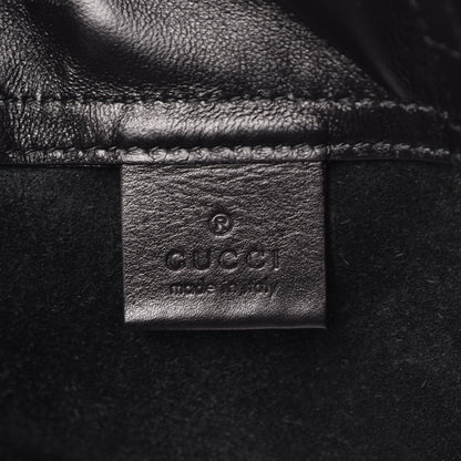 Gucci Calfskin Logo Drawstring Backpack Black 7 of 8