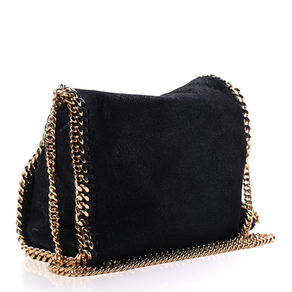 Stella McCartney Shaggy Deer Mini Falabella Fold Over Tote Black 2 of 4
