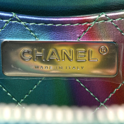 Chanel PVC Patent Calfskin Patent Lambskin Small CC Vanity Case Green 6 of 10