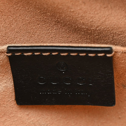 Gucci Calfskin Matelasse Mini GG Marmont Chain Shoulder Bag Black 6 of 11