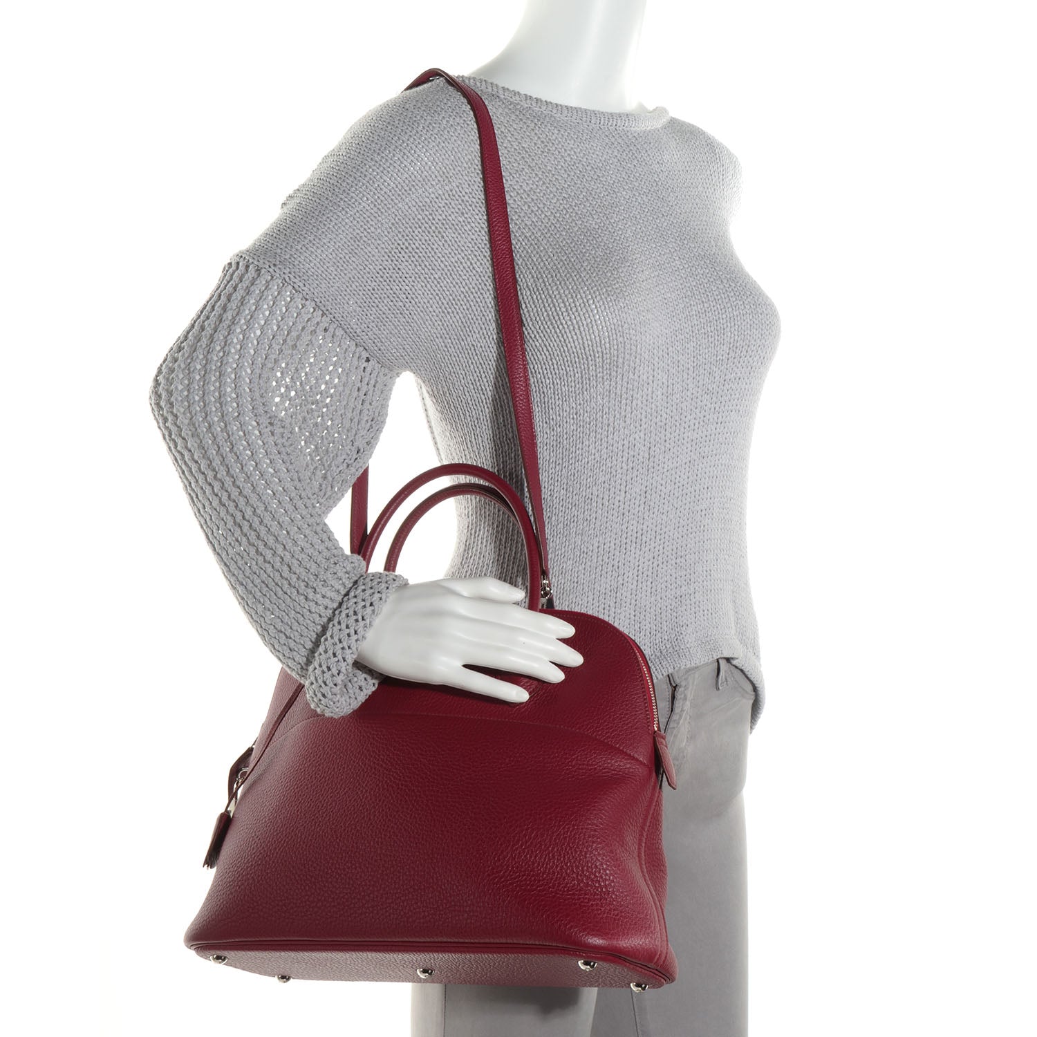 Hermes Taurillon Clemence Bolide 35 Rubis 2 of 8