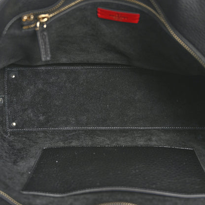 Valentino Garavani Grained Calfskin Rockstud Shopping Bag Black 5 of 10