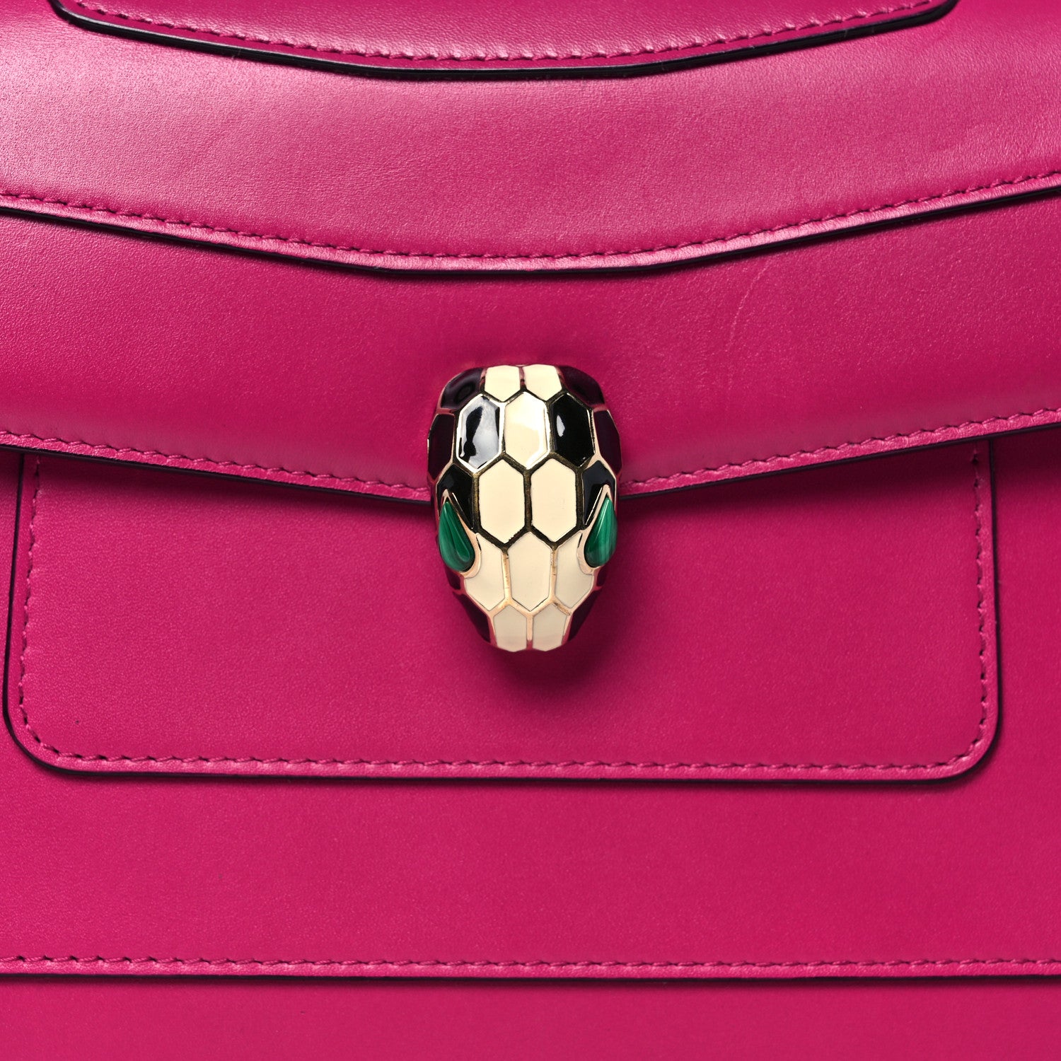 Bulgari Calfskin Serpenti Forever Shoulder Bag Pink 8 of 17