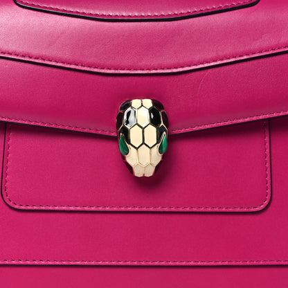Bulgari Calfskin Serpenti Forever Shoulder Bag Pink 8 of 17