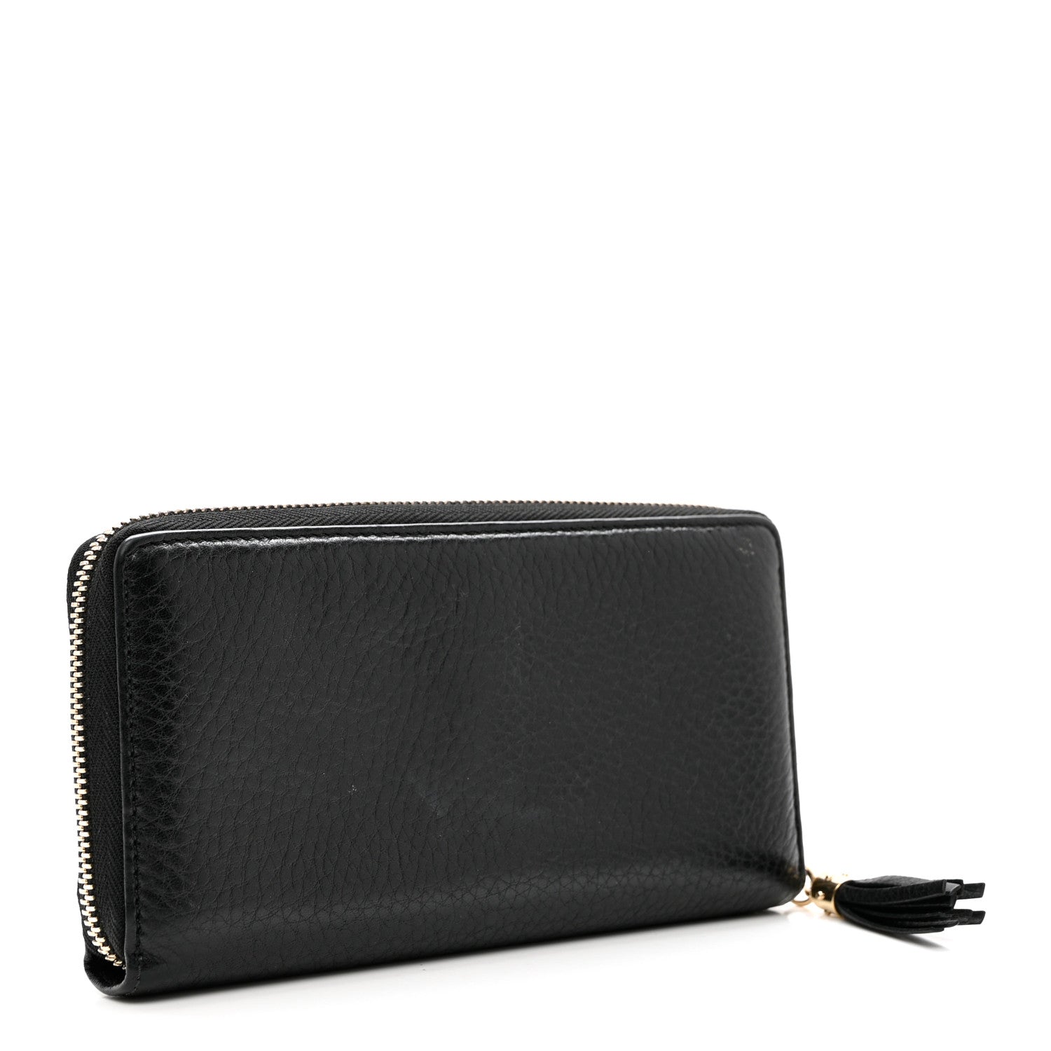 Gucci Pebbled Calfskin Soho Zip Around Wallet Black 3 of 8