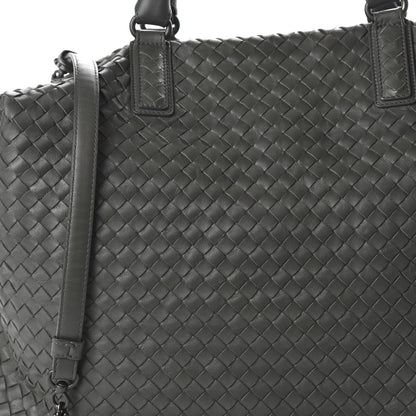 Bottega Veneta Nappa Intrecciato Maxi Convertible Tote Grey 9 of 10