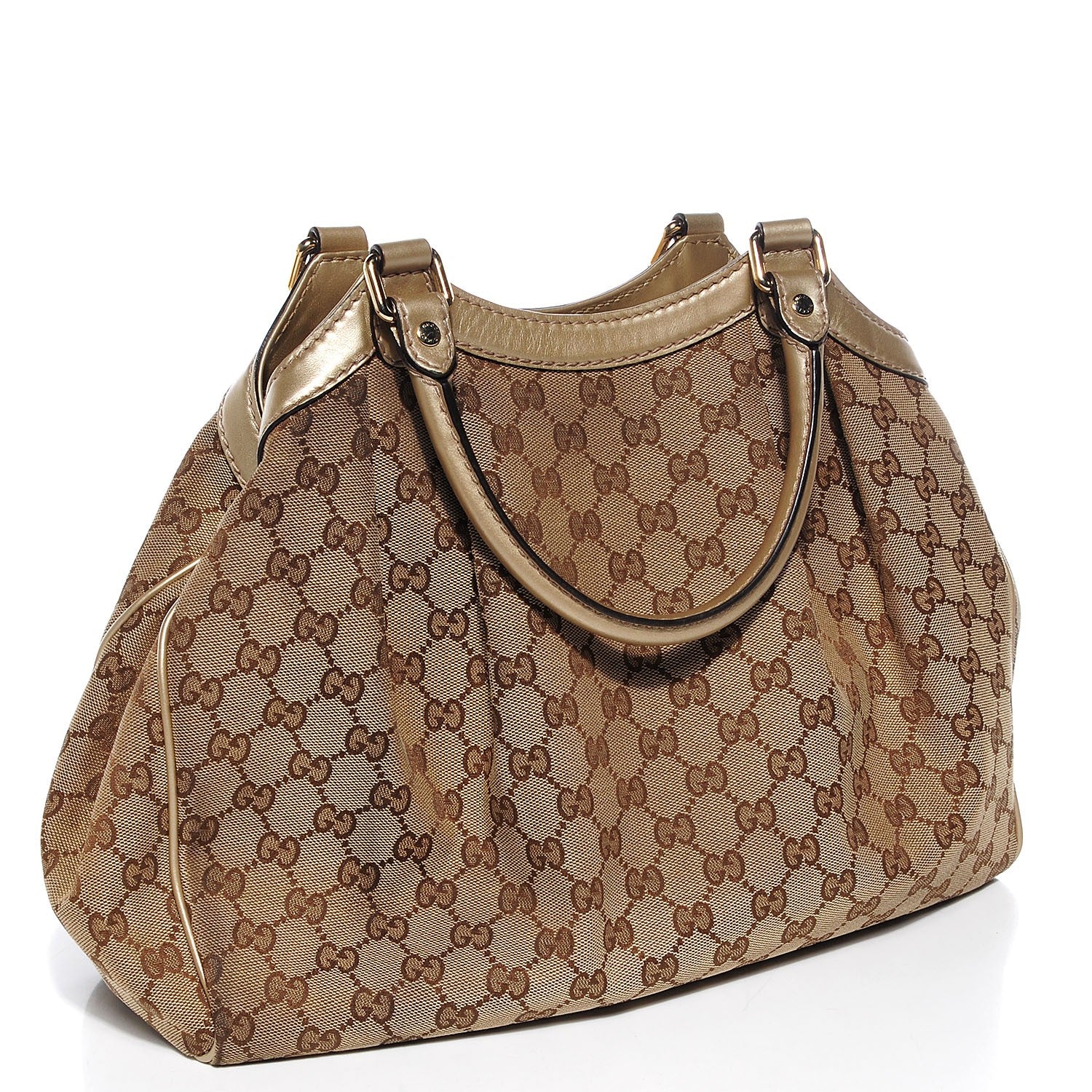 Gucci Monogram Medium Sukey Tote Champagne 3 of 9