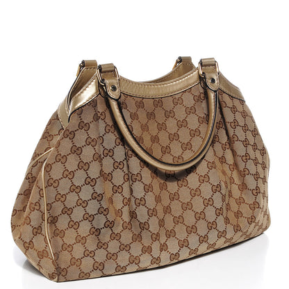 Gucci Monogram Medium Sukey Tote Champagne 3 of 9
