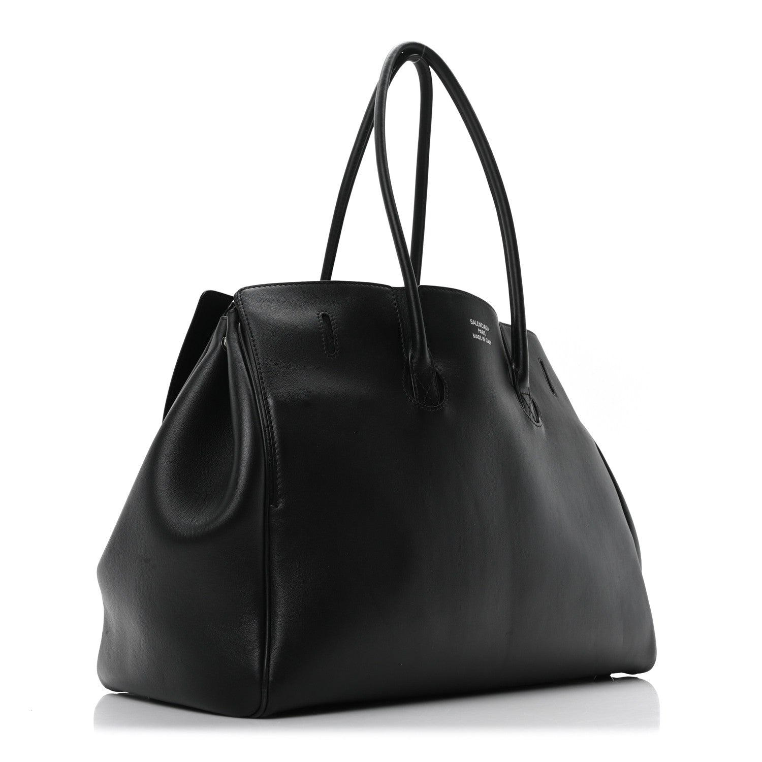 Balenciaga Smooth Calfskin Medium Bel Air Carry All Bag Black 3 of 9