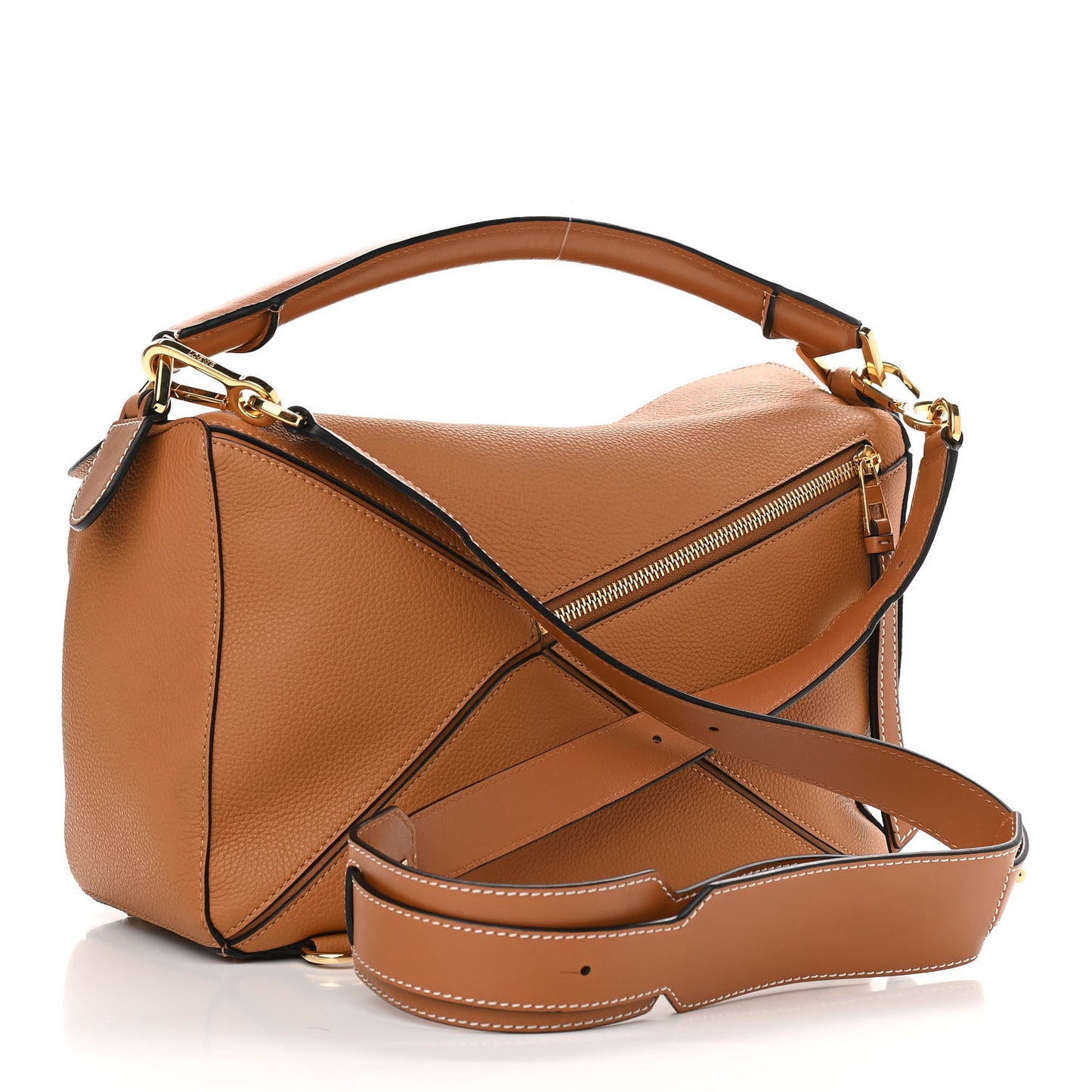 Calfskin Medium Puzzle Bag Light Caramel