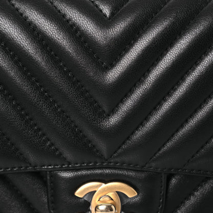 Chanel Lambskin Chevron Quilted Mini Square Flap Black 8 of 13