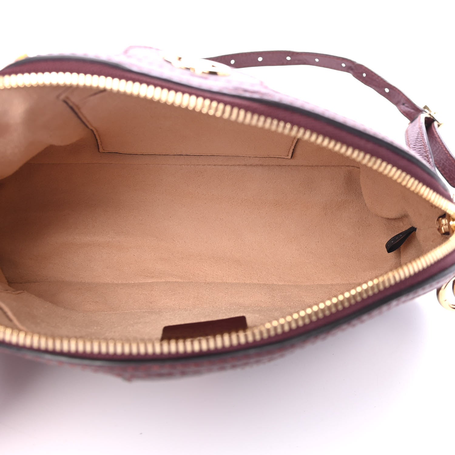 Gucci Textured Calfskin Web Small Ophidia Dome Shoulder Bag Vintage Bordeaux 4 of 7