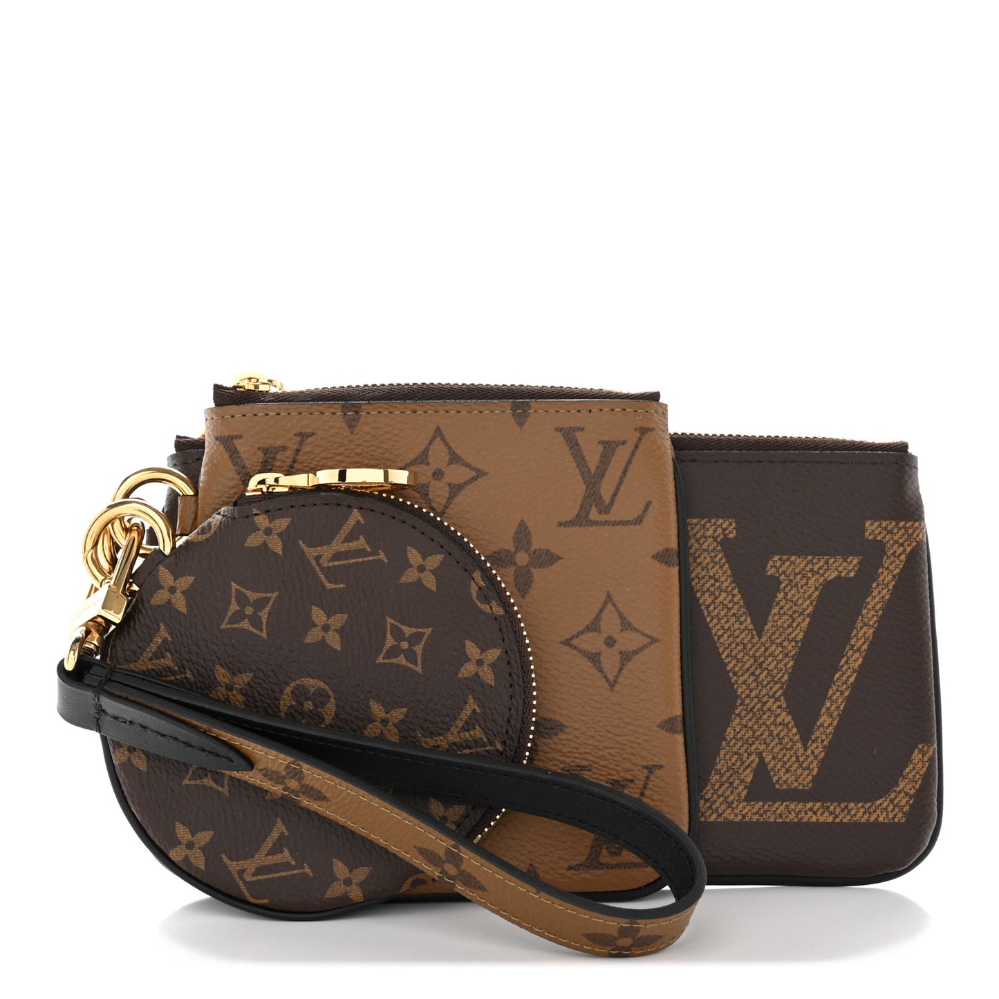 Reverse Monogram Giant Trio Pouch