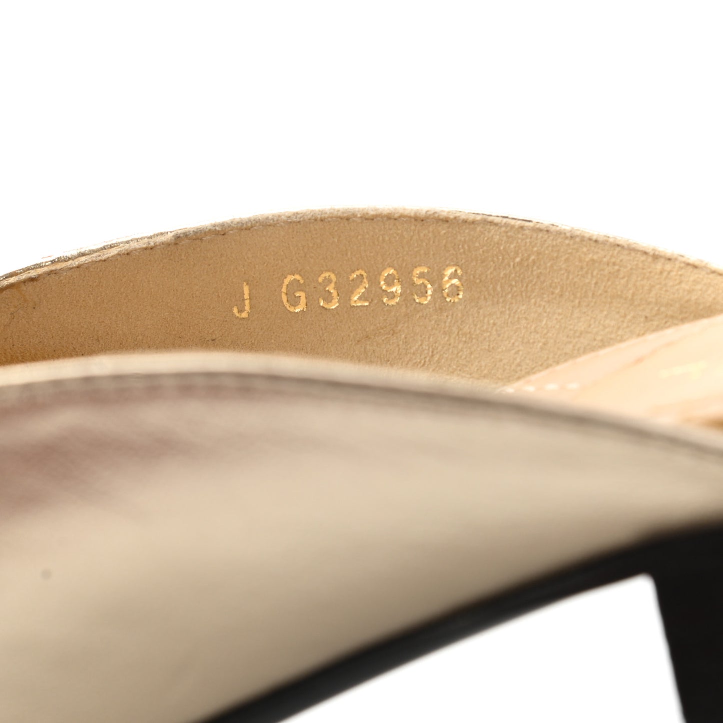 Metallic Lambskin Chain Braided Mules 40.5 Light Gold