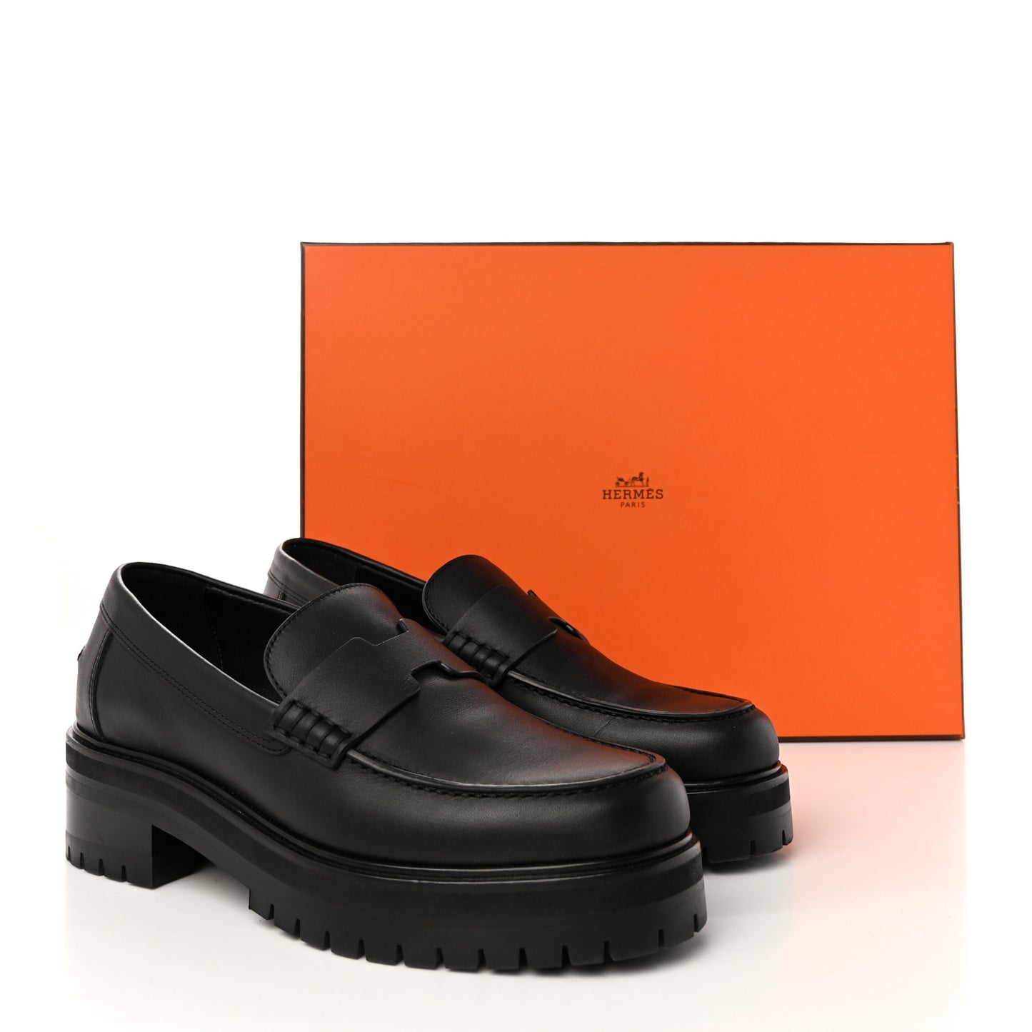 Calfskin Ivy Loafer 36.5 Black