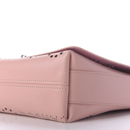 Chanel Calfskin Tweed Eyelet Flap Bag Pink 7 of 9