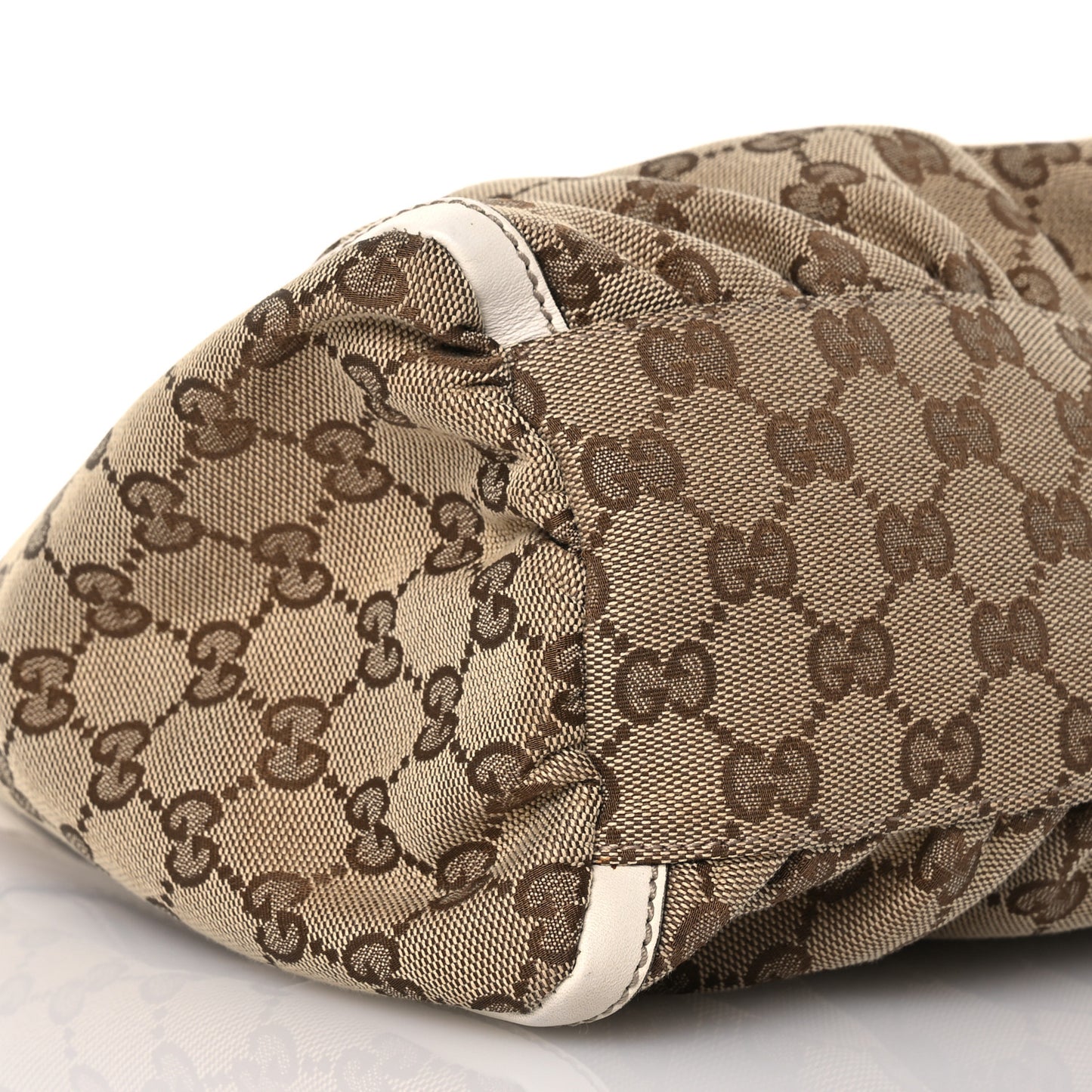 Monogram Medium D Gold Ring Hobo White