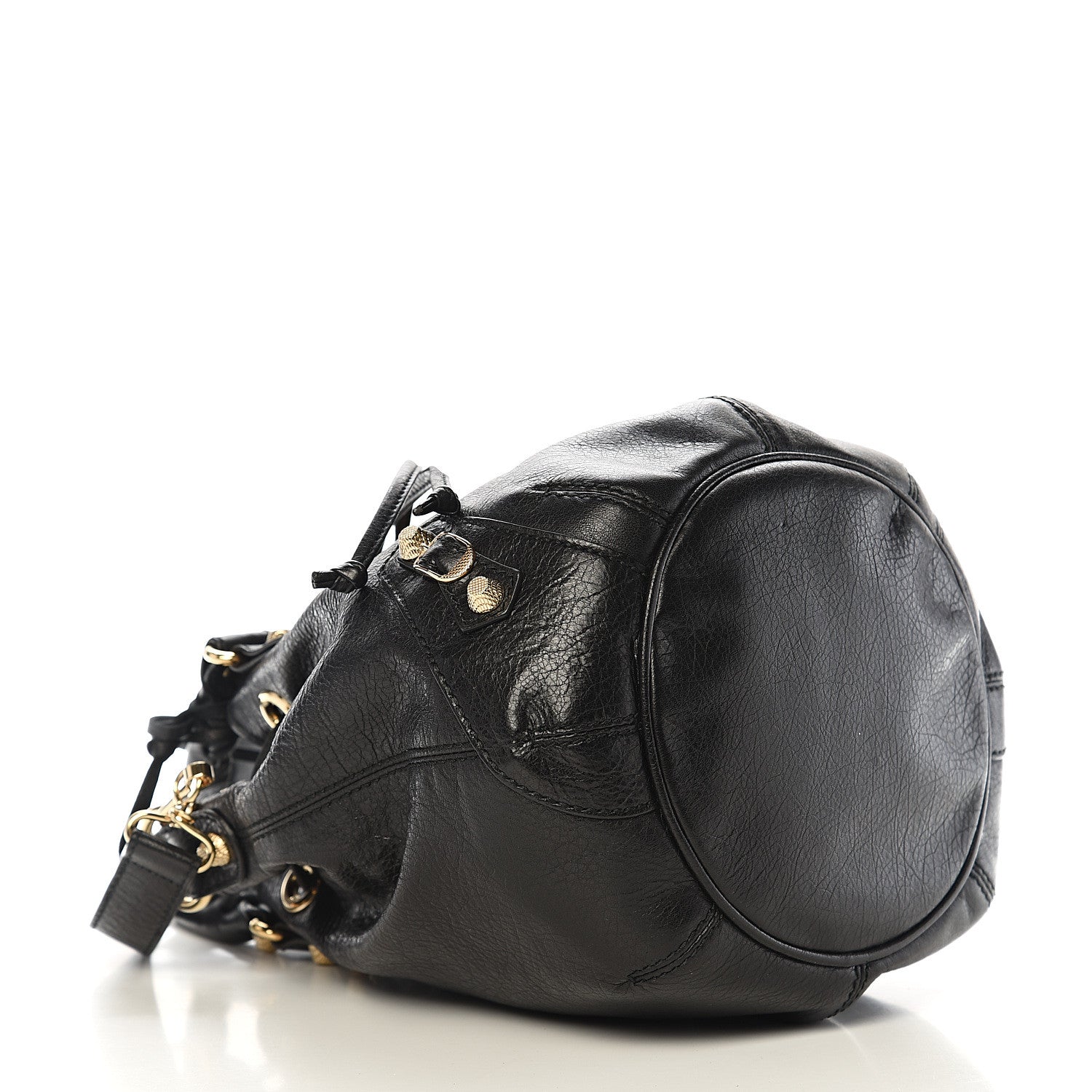 Balenciaga Agneau Giant 12 Gold Hardware Mini Pompon Black 3 of 9