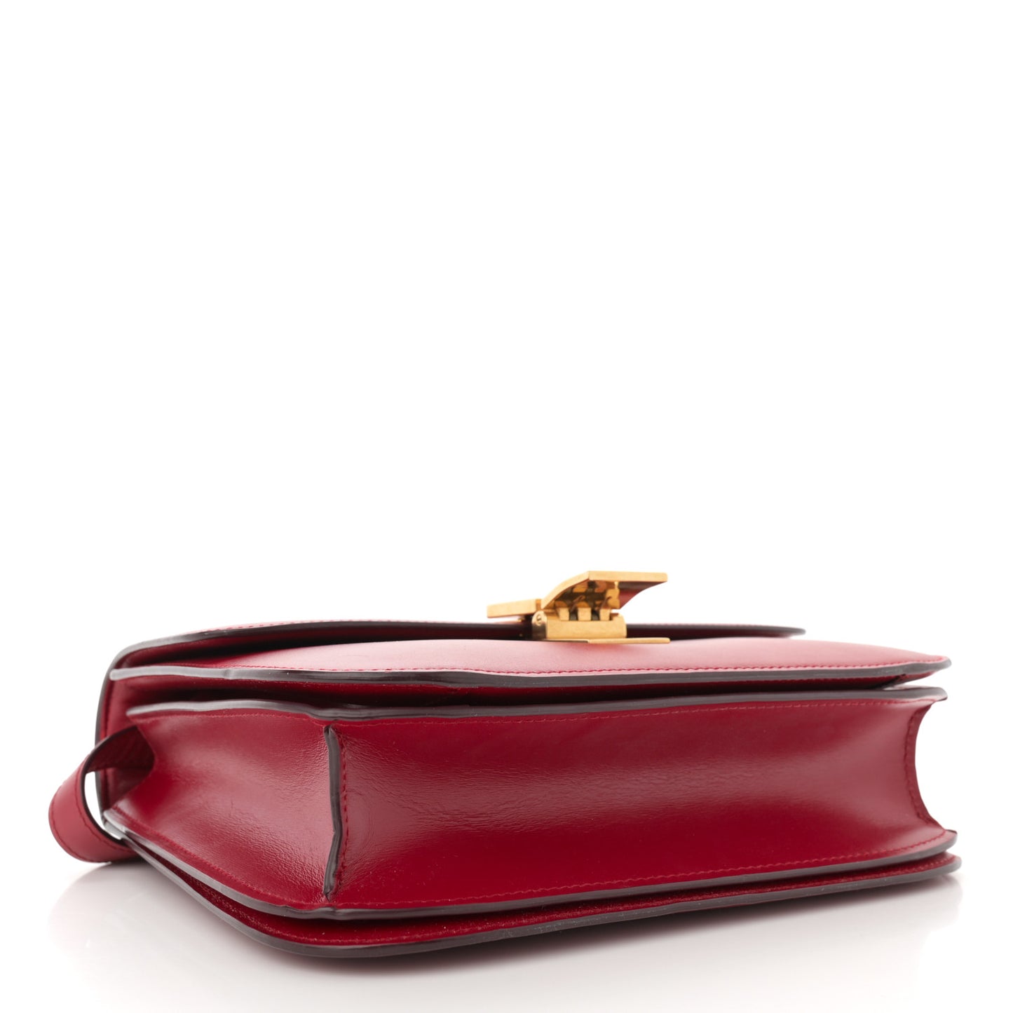 Box Calfskin Medium Classic Box Flap Bag Red