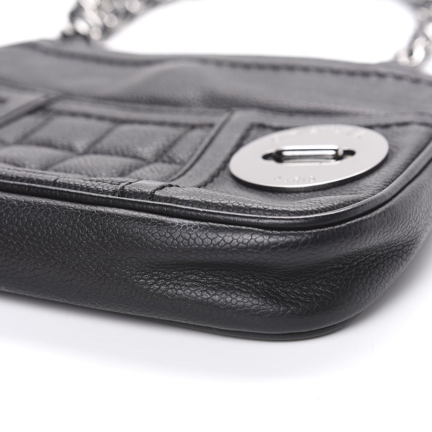 Caviar Square Quilted Shoulder Bag Black
