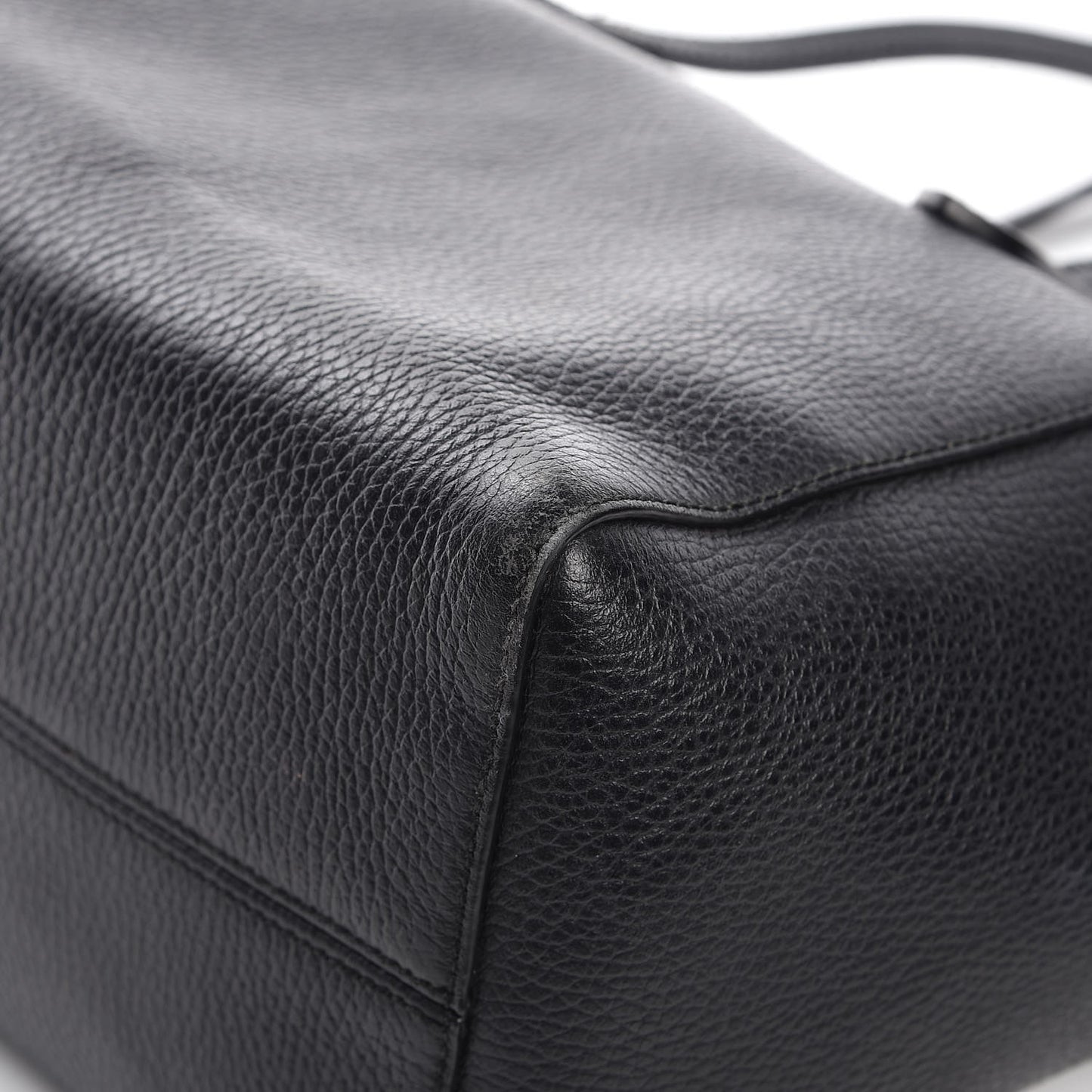 Pebbled Calfskin Small Swing Tote Black