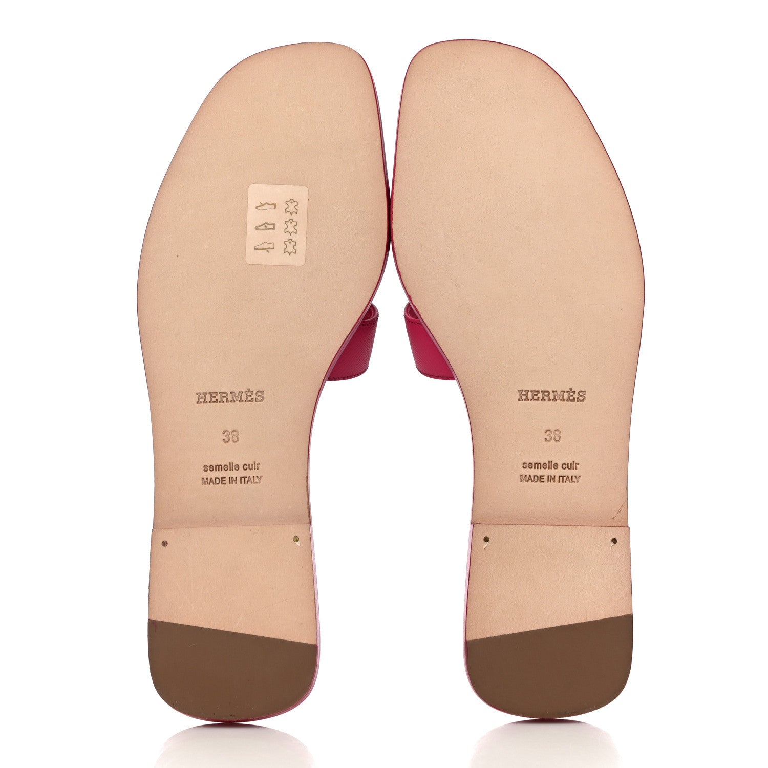 Hermes Epsom Oran Sandals 38 Rouge Azalee 5 of 10
