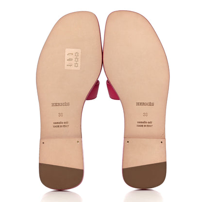 Hermes Epsom Oran Sandals 38 Rouge Azalee 5 of 10
