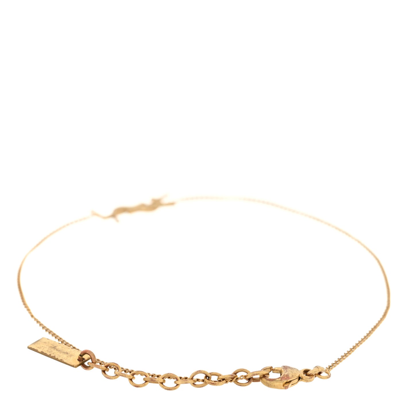 Brass Monogram Charm Bracelet Gold