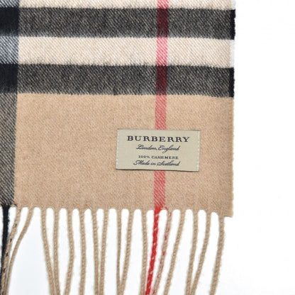 Burberry Cashmere Giant Check Fringe Scarf Camel 4 of 4