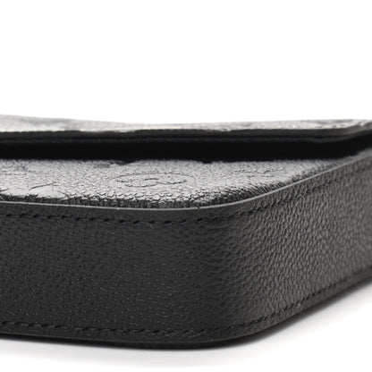 Louis Vuitton Empreinte Pochette Felicie Chain Wallet Black 10 of 11