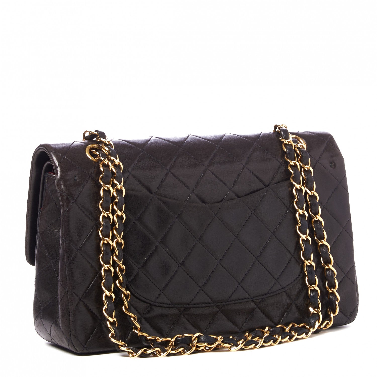 Chanel Lambskin Quilted Medium Double Flap Black 2 of 9