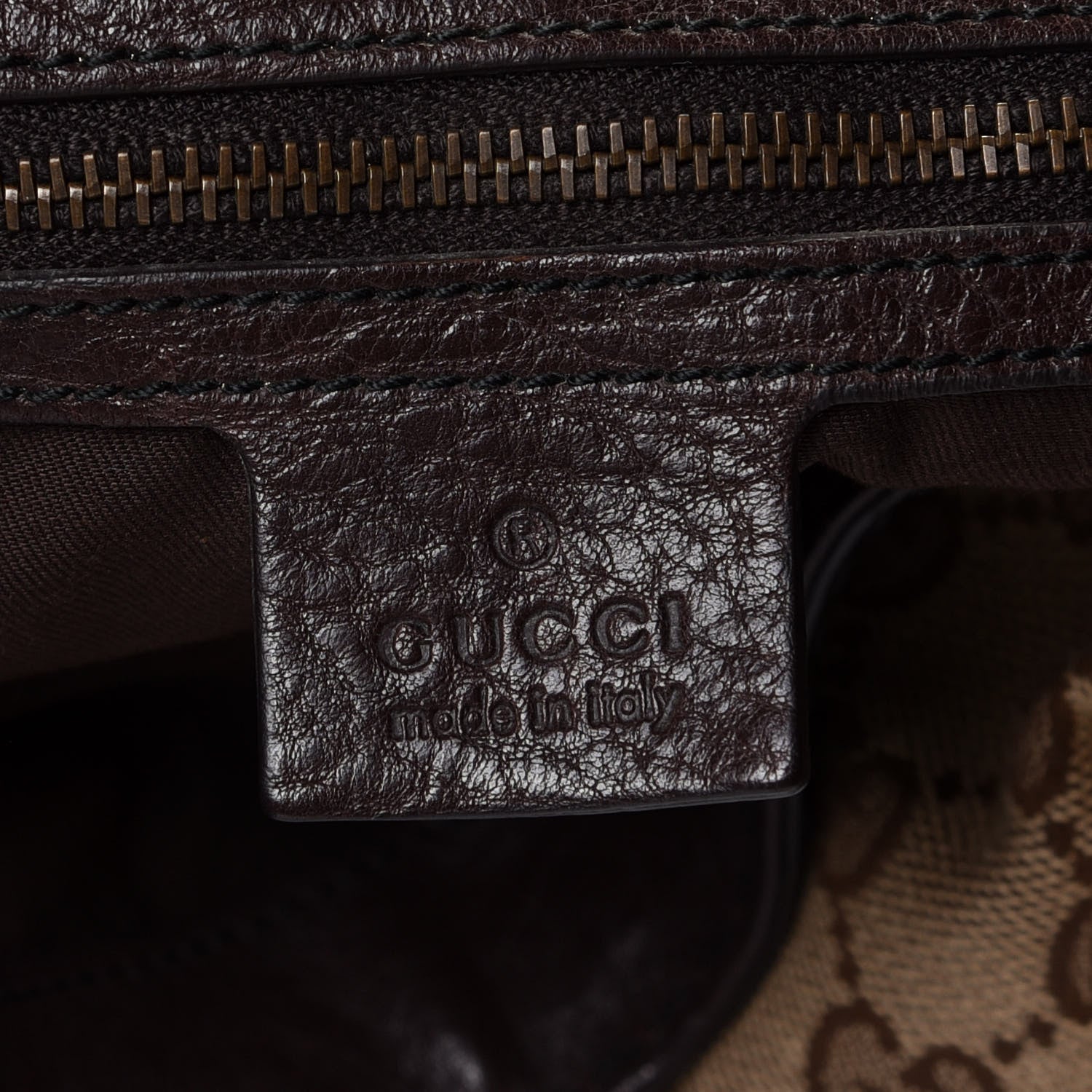 Gucci Monogram Large Jockey Hobo Dark Brown 8 of 8