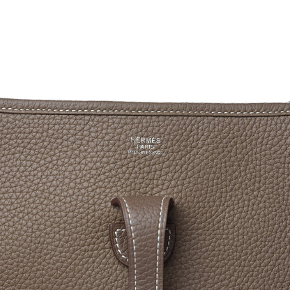 Hermes Taurillon Clemence Evelyne III PM Etoupe 7 of 13