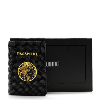 Judith Leiber Crystal Traveler Passport Holder Jet 8 of 8