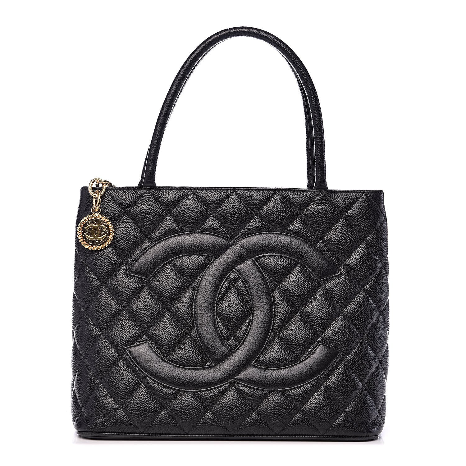 Chanel Caviar Medallion Tote Black 1 of 15