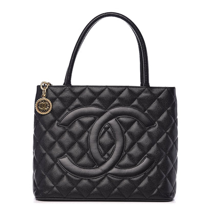 Chanel Caviar Medallion Tote Black 1 of 15