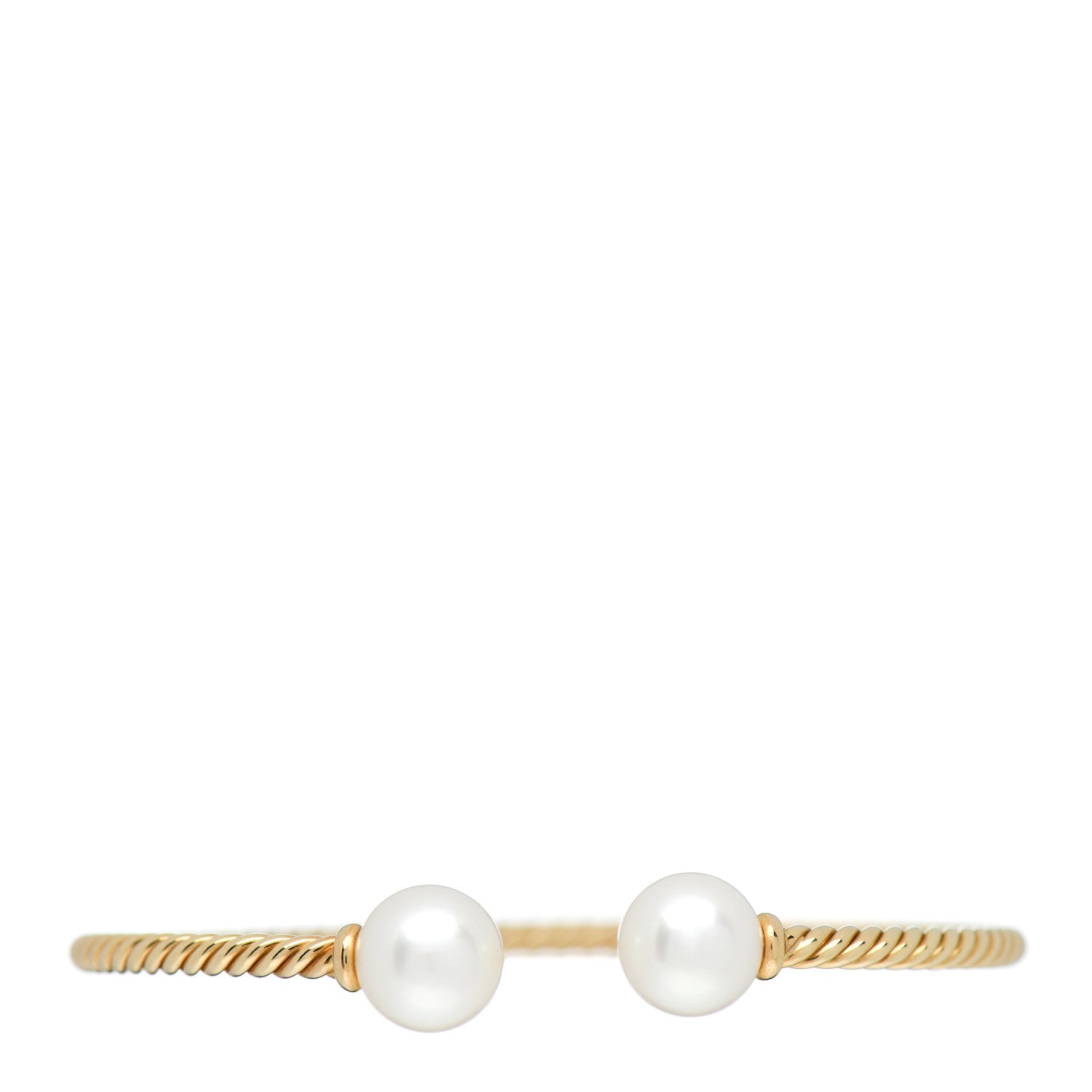 David Yurman 18K Yellow Gold Pearl 8.5mm Solari Bracelet 1 of 4