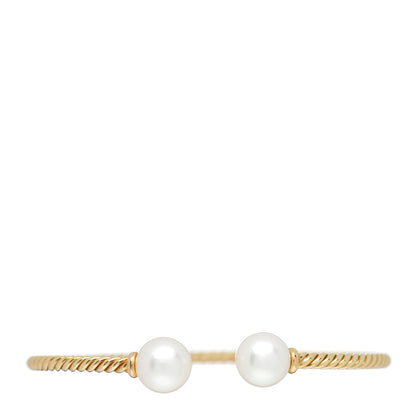 David Yurman 18K Yellow Gold Pearl 8.5mm Solari Bracelet 1 of 4