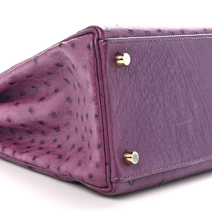 Hermes Ostrich Kelly Retourne 32 Violine 9 of 11