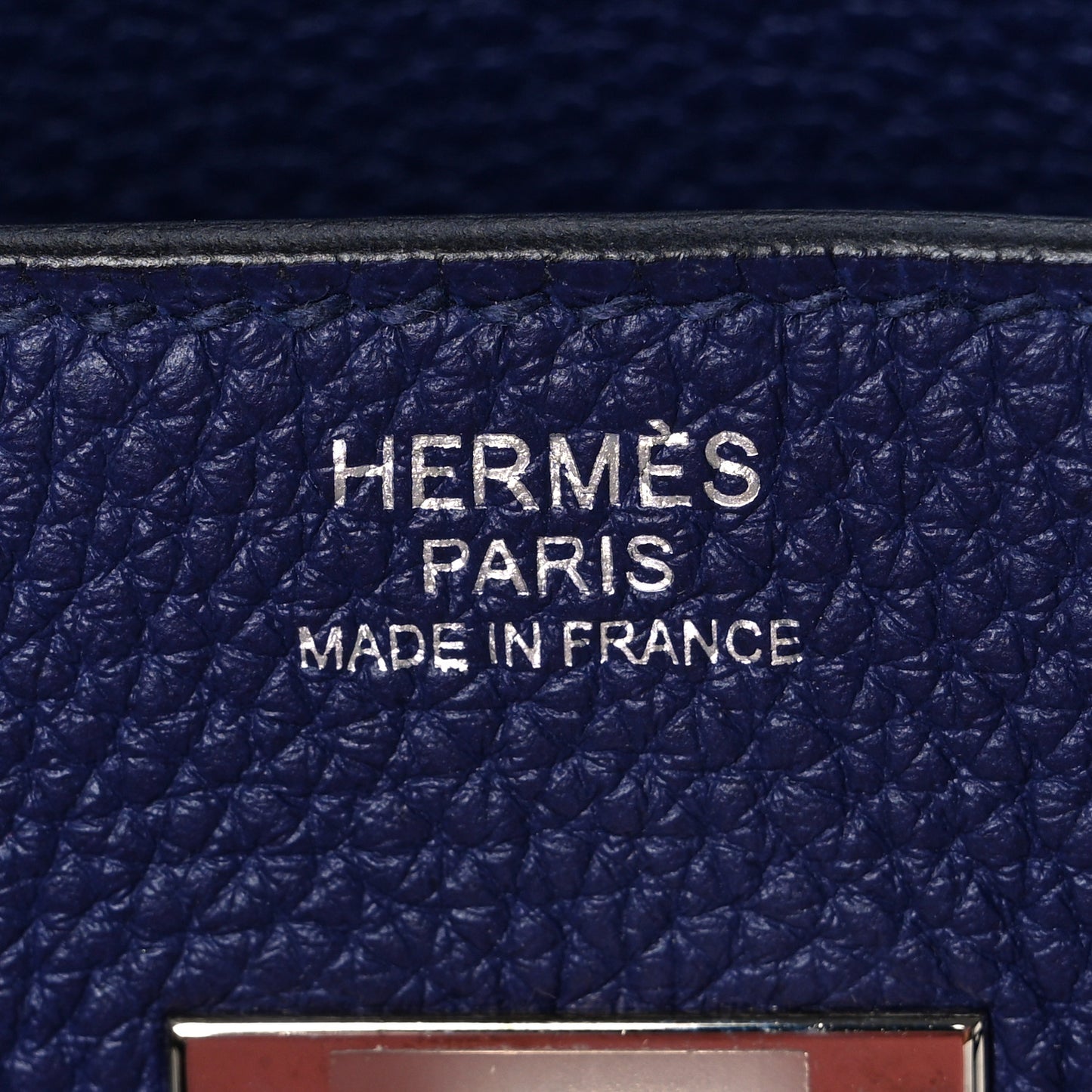 Togo Swift Officier Birkin 30 Bleu Encre Rouge H