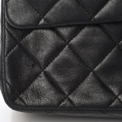 Chanel Lambskin Quilted Medium Double Flap Black 13 of 18